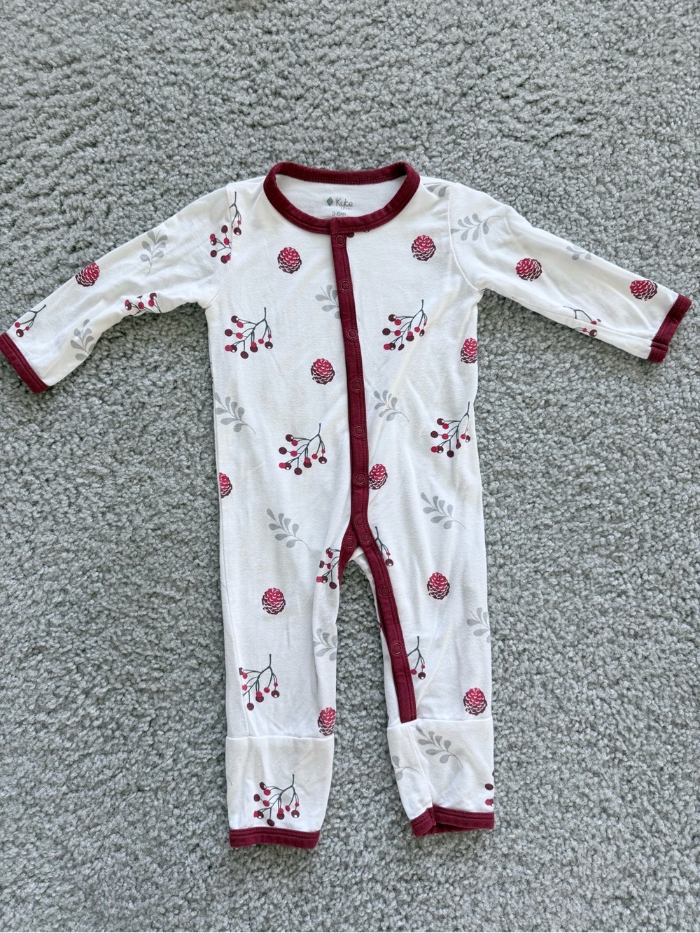 Kyte Baby “Holly Berry” Snap Romper